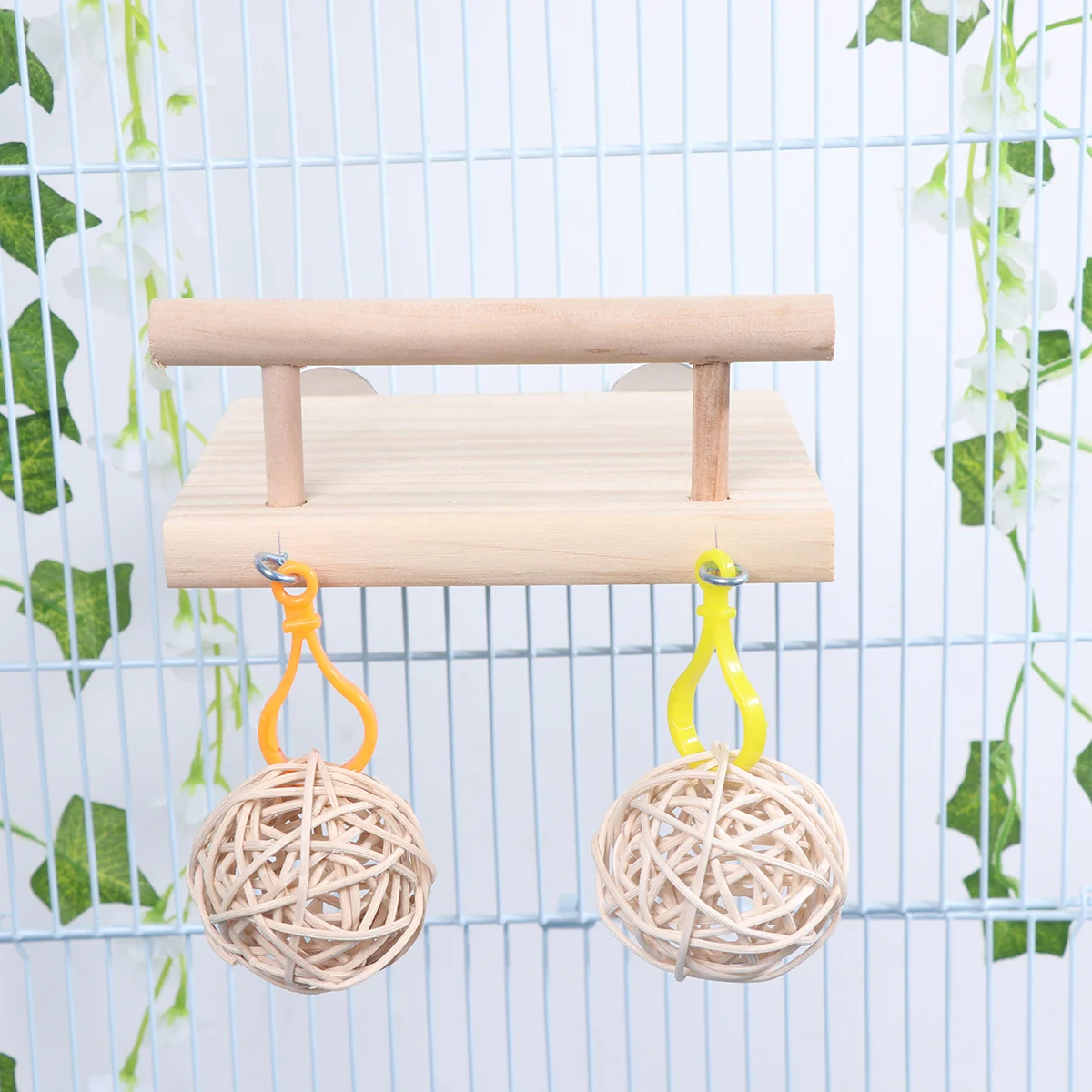 

Bird Parrot Perch Toy Toys Stand Perches Parakeet Swing Cage Pendant Cockatiels Hanging Cages Bite Squirrel Rattan Rope