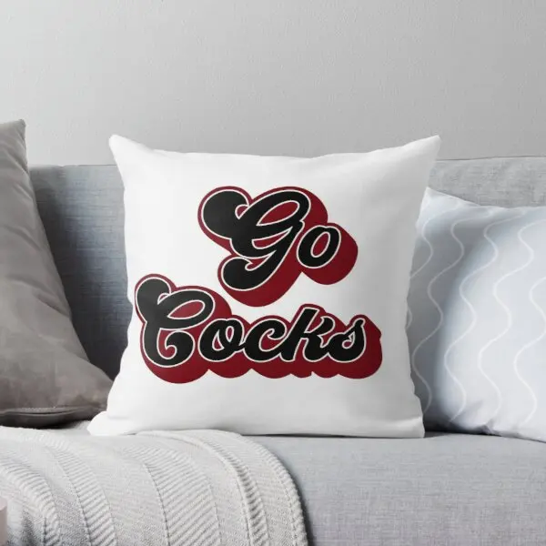 

Go Cocks Printing Throw Pillow Cover Bedroom Office Decorative Fashion Sofa Square Cushion Case Decor Waist Pillows not include