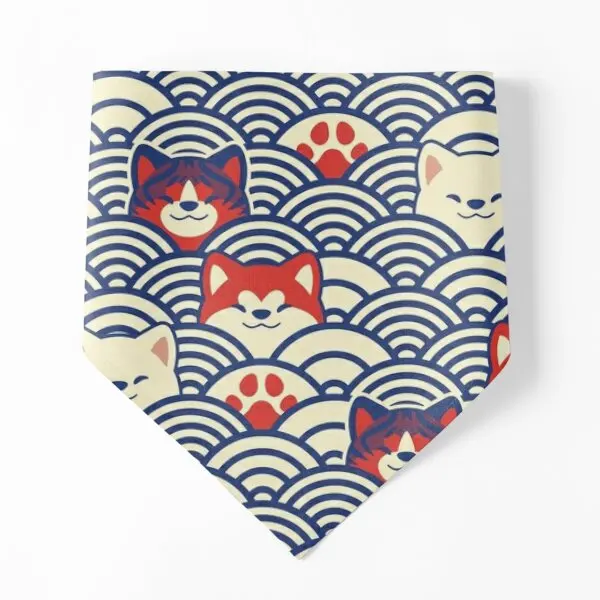 

Японские волны и Akitas, классические морские собаки, банданы, ошейник, костюм, шейный платок, товары для праздника и вечеринки, для домашних жи...