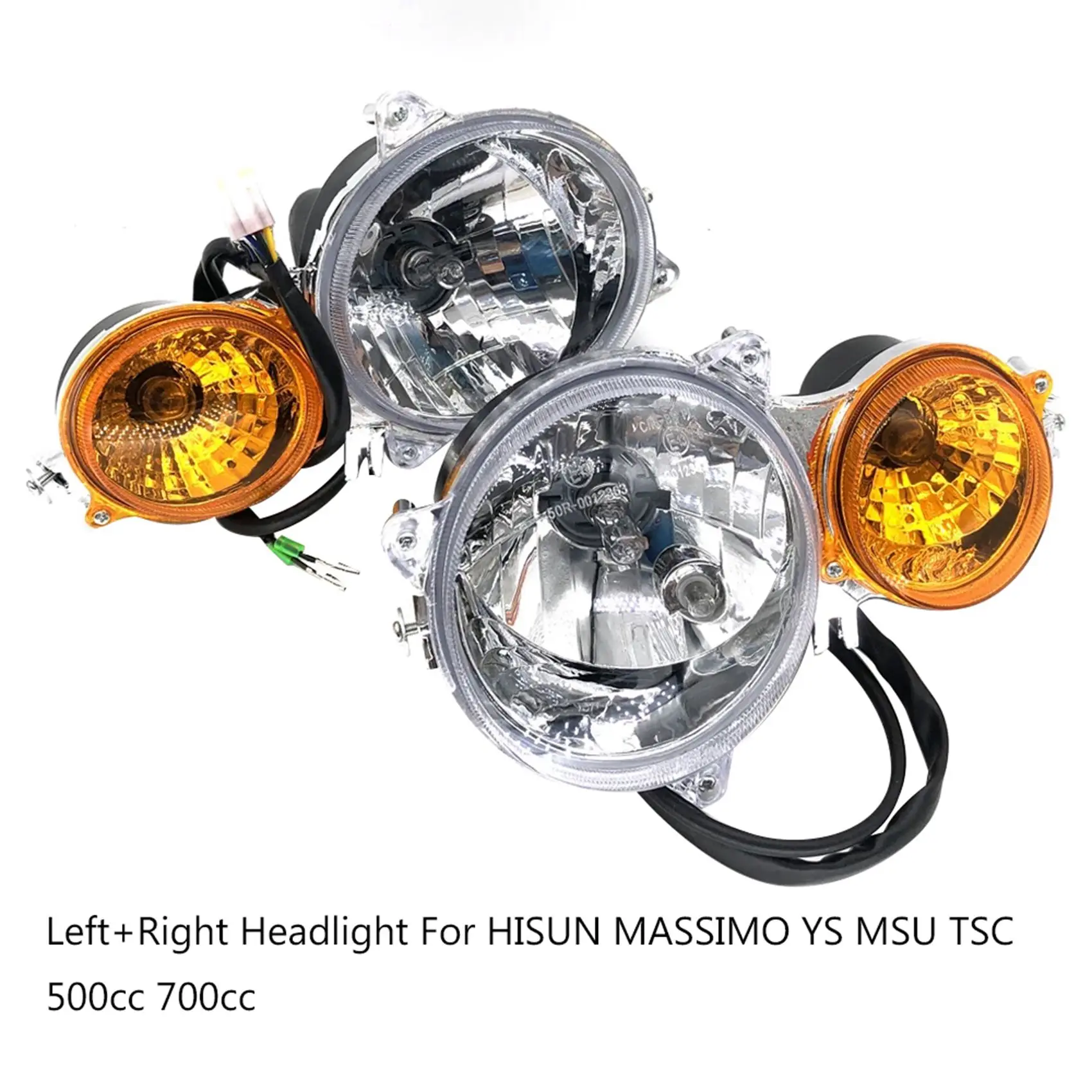 

ATV Quad Left+Right Headlight Head Light for HISUN MASSIMO YS MSU TSC 500Cc 700Cc HS500 HS700
