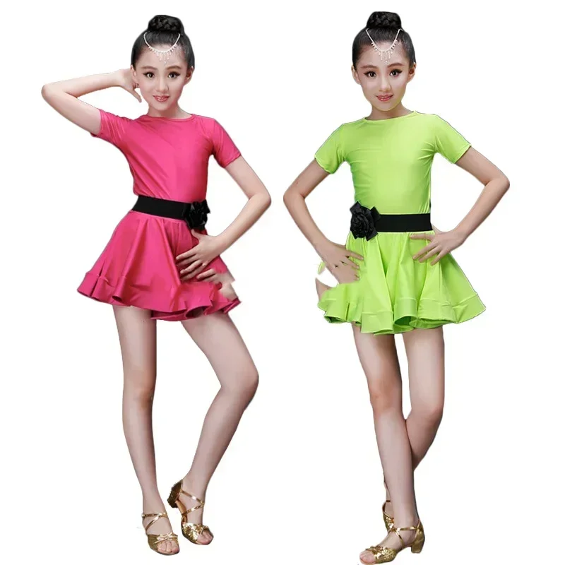 Детское Платье Для Латинских Танцев Профессиональное Бальное Девочек Юбка