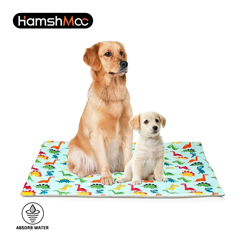 

HamshMoc Fashion Durable Dog Mat Waterproof Super Absorbent Dog Urination Training Comfortable Washable Pet Training Supplies