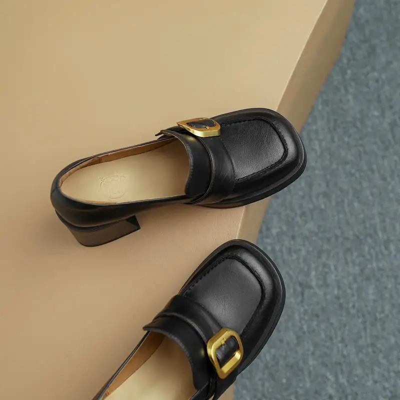 

Женские туфли из мягкой натуральной кожи, на толстой подошве, размеры 34-40