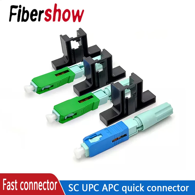 

FTTH SC UPC Optical fibe quick connector SC FTTH Fiber Optic Fast Connector Embedded High Quality SC APC