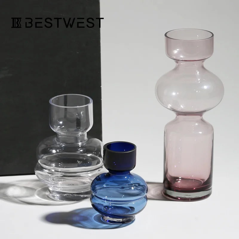 

Домашняя Скандинавская Дания прозрачная стеклянная ваза ins стиль домашняя мягкая Настольная Фотография