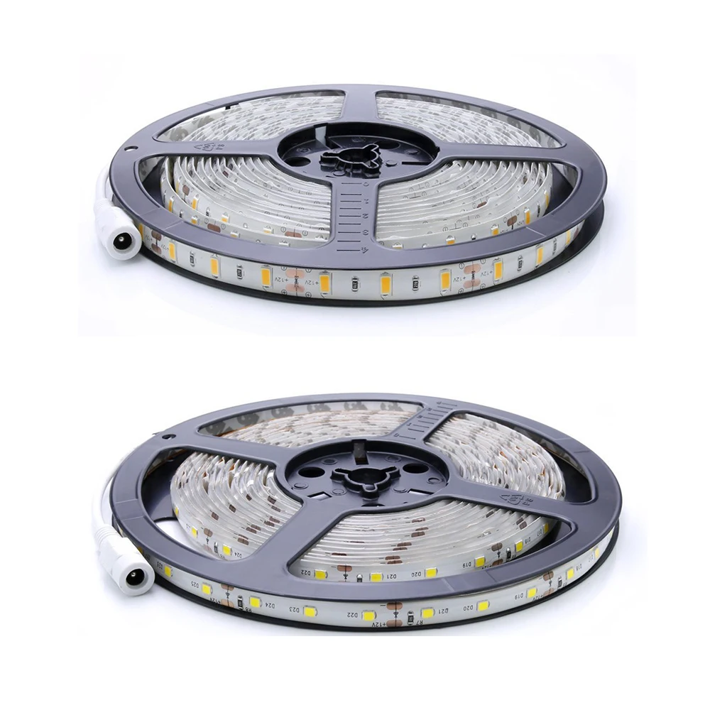 

Flexible 5M DC 12V 36W SMD 2835x300 Leds IP20 Warm White(3000K) LED Strip Band Lights