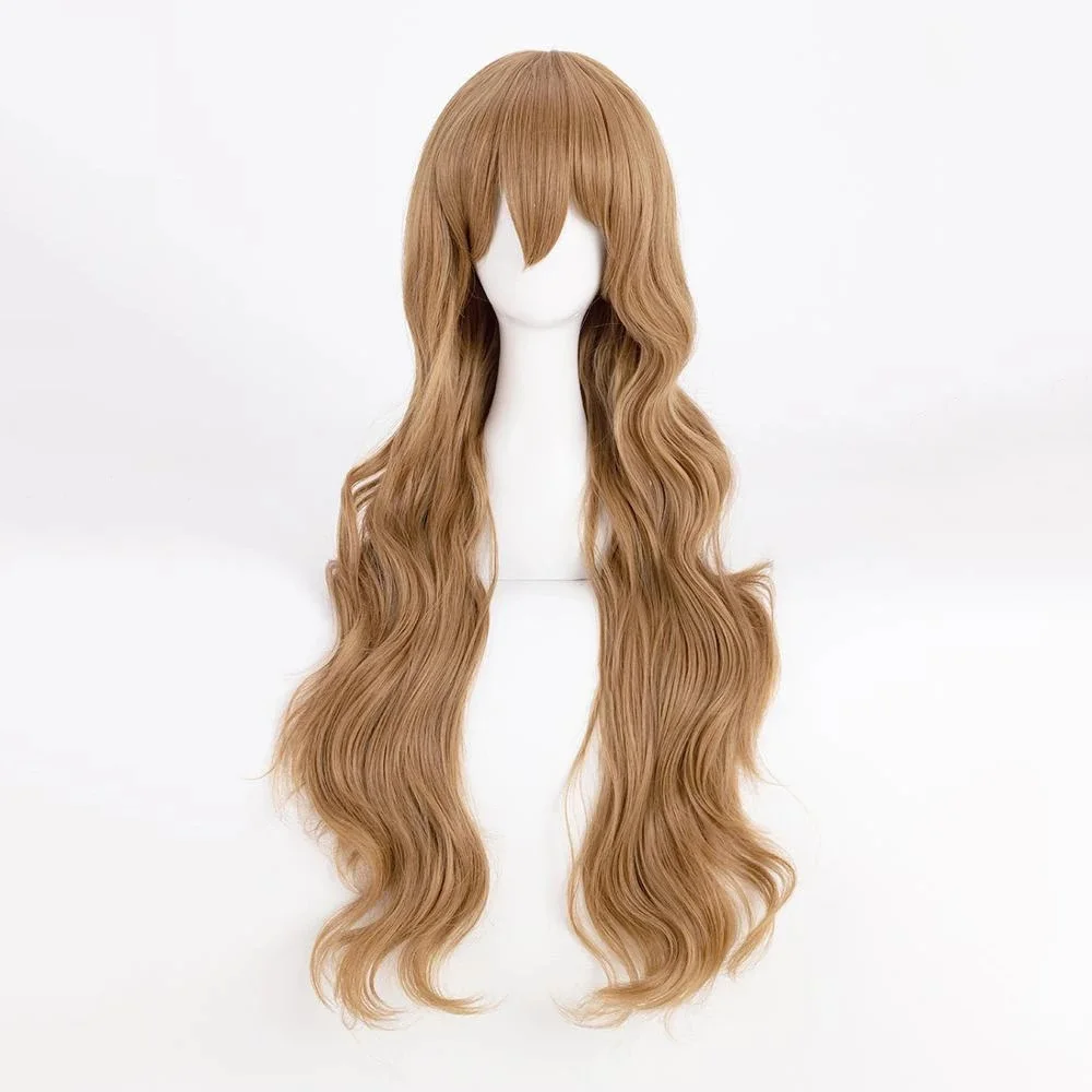 

TIGER DRAGON Toradora! Aisaka Taiga Cosplay Wigs Long Linen Brown Wavy Heat Resistant Hair Cosplay Costume Wig