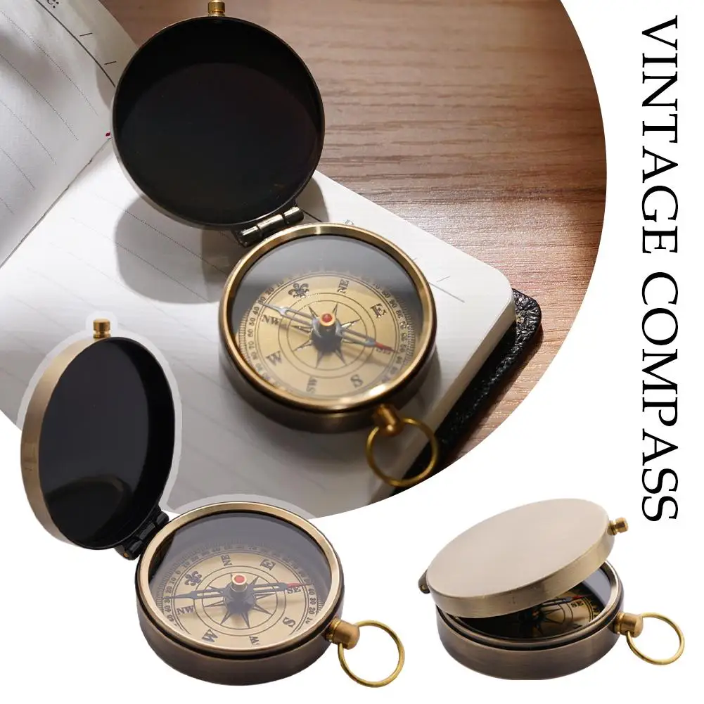 

Vintage Compass Outdoor Camping Hiking Mountaineering Pocket Outdoor Watch Compass Navigation Accessories Portable Tools Co X6O9