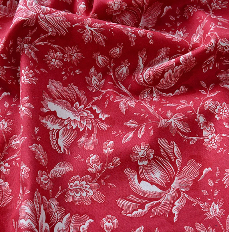 Красная ткань роза цветок искусственный пасторальный стиль для квилтинга сумок