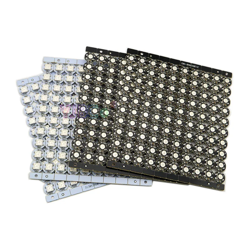 4-Pin WS2812B WS2812 LED Chips & Heatsink 5V SMD 5050 RGB WS2811 IC Pixels modules Black/White PCB