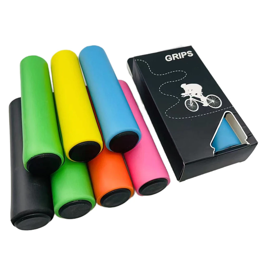 

1 Pair Silicone Cycling Bicycle Grips Outdoor MTB Mountain Bike Handlebar Grips Cover Anti-slip Strong Support Grips Bike Part