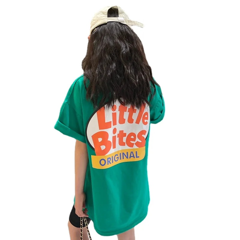 

Girls T-shirt Children's Short Sleeve Long Tee Korean Style Summer Kids 5 6 7 8 9 10 11 12 13 14 Years Clothing Tops T Shirts