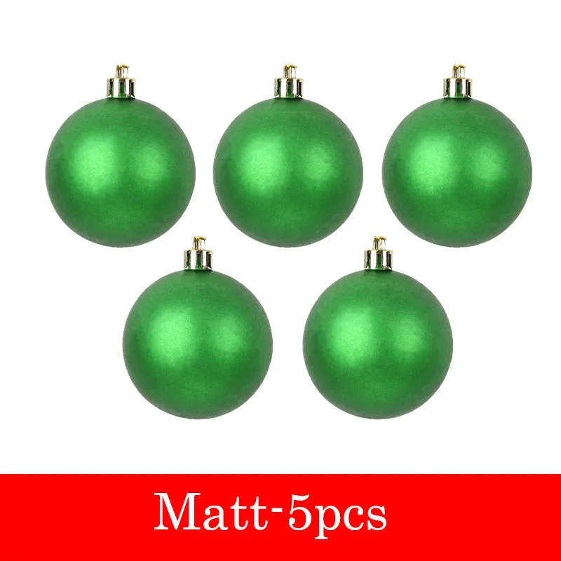 5 шт. декоративные новогодние подвесные шары из ПВХ 6/8 см