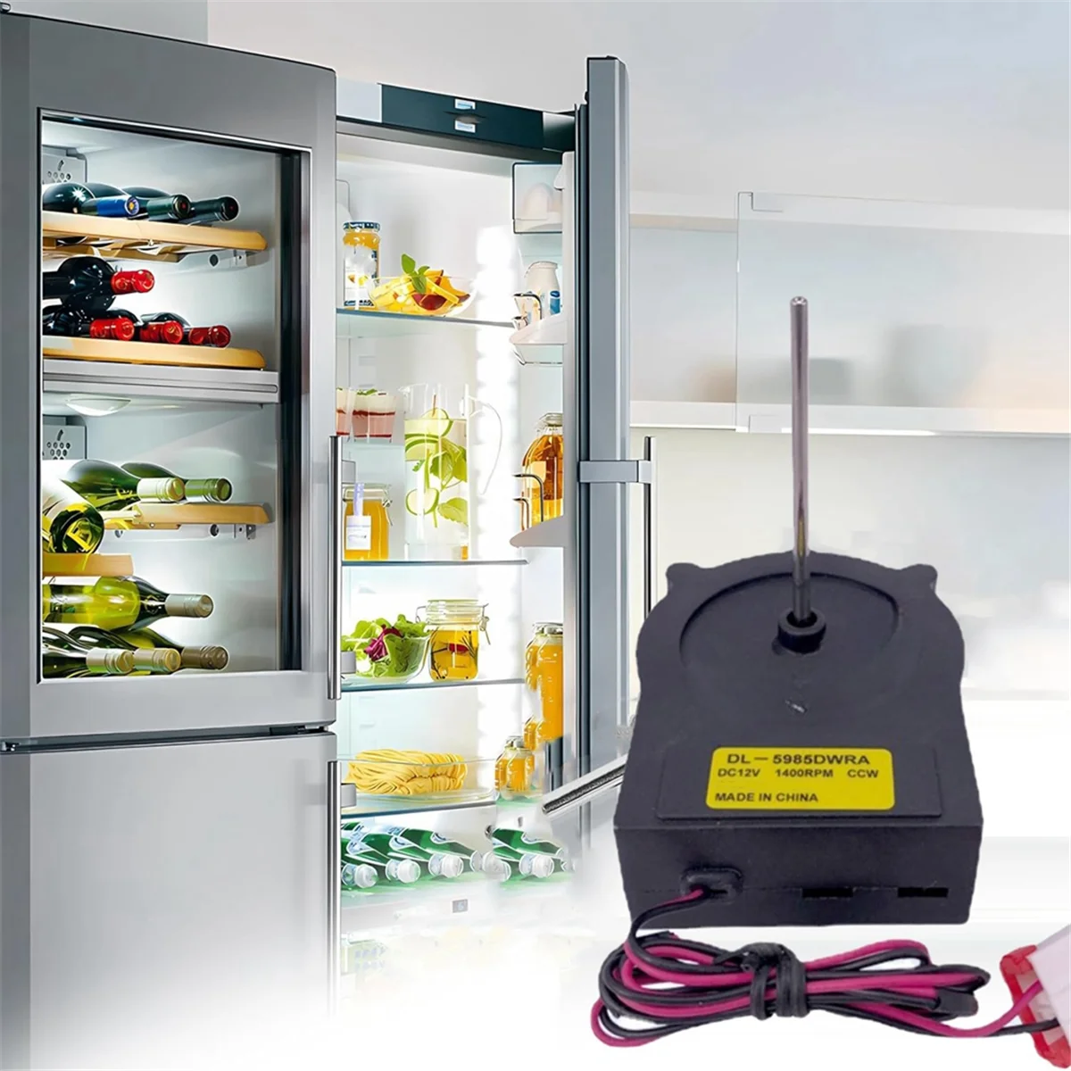 Двигатель охлаждающего вентилятора для холодильника LG DL-5985DWRA DV12V 1400 об/мин детали