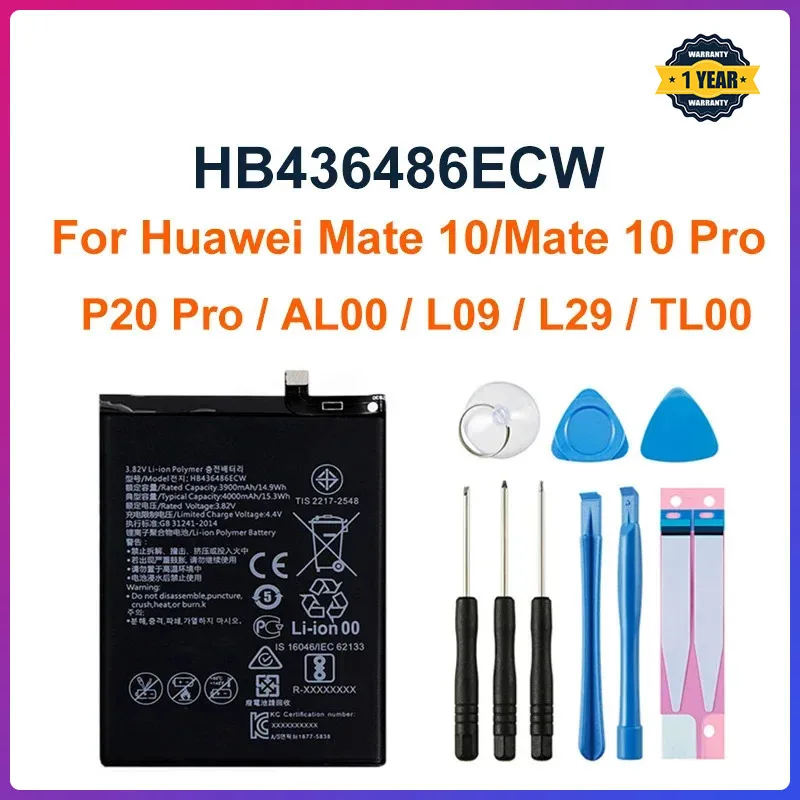 HB 436486 Аккумулятор ECW 4000 мАч для Huawei Mate 10 Pro/P20 Pro AL00 L09 L29 TL00 аккумуляторы +