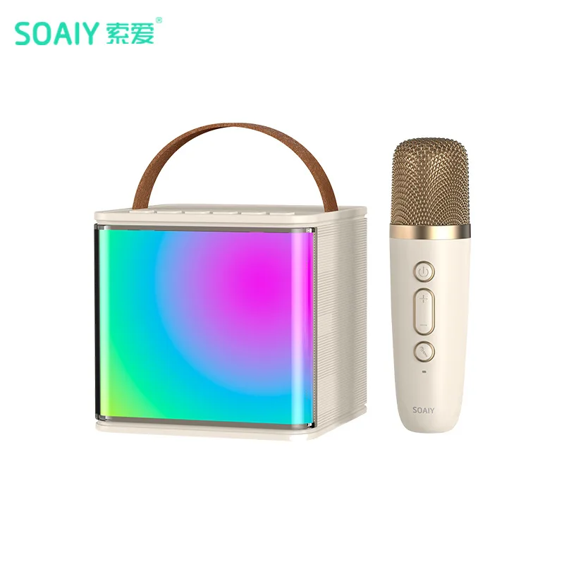 NEW SOAIY SK5 Outdoor Karaoke Bluetooth Speaker Portable Wireless Microphone Card Subwoofer High Volume BOOMBOX Children's Gift