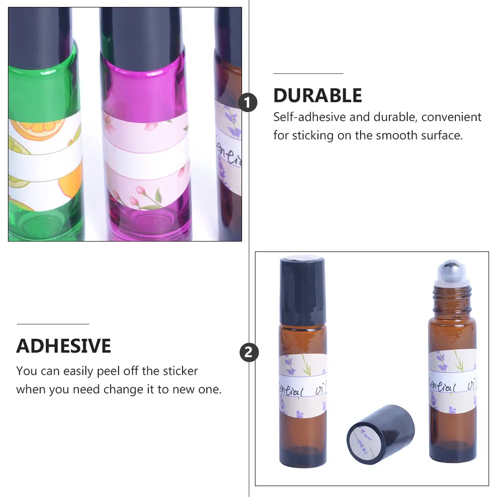 Фото 10 шт. этикеток для флаконов с эфирными маслами, самоклеящиеся, из водостойкого материала, для письма чернильной ручкой, легко снимаемые, экономят время, гладкие №3