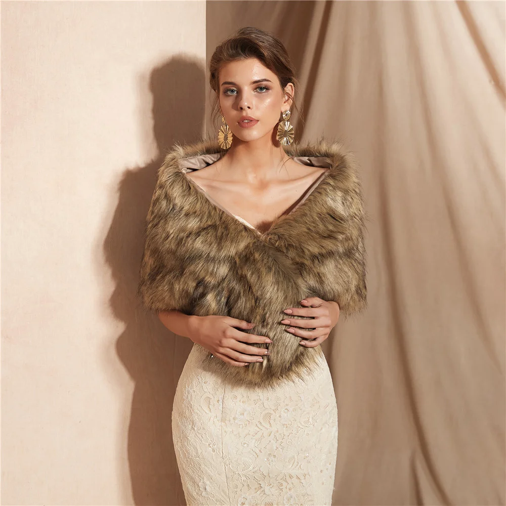 ICCLEK 2019 new bride winter wool shawl high-grade fur small shawl