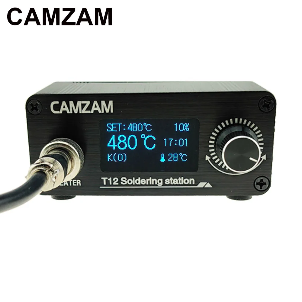 

CAMZAM Mini T12 Soldering Station V2.1S for a Variety of Handle Iron Head OLED DIY Quick Heating Welding Tools STM32 24V Supply