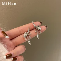 mihan 925 silver needle fashion jewelry glass crystal earrings 2022 new trend silver plated drop earrings for women gifts
