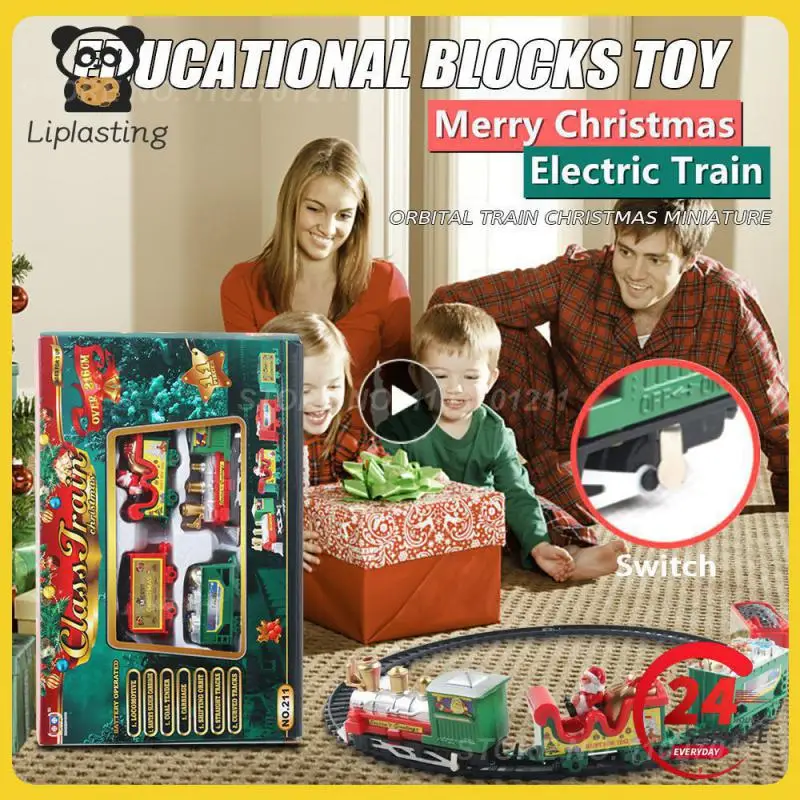 

1~10PCS Electric Railroad Speeder Train Christmas Mini Train Track Frame Creative Christmas Tree Train Toy Home Decoration For