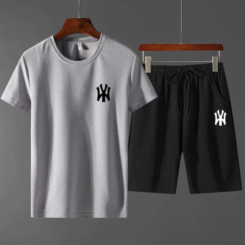 2023 summer new Luxury goods casual suit men's fashion trend youth short sleeve shorts sports