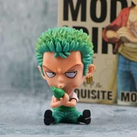 8cm anime one piece luffy zoro pvc action figure toys kids collection model doll ornaments for children birthday gift