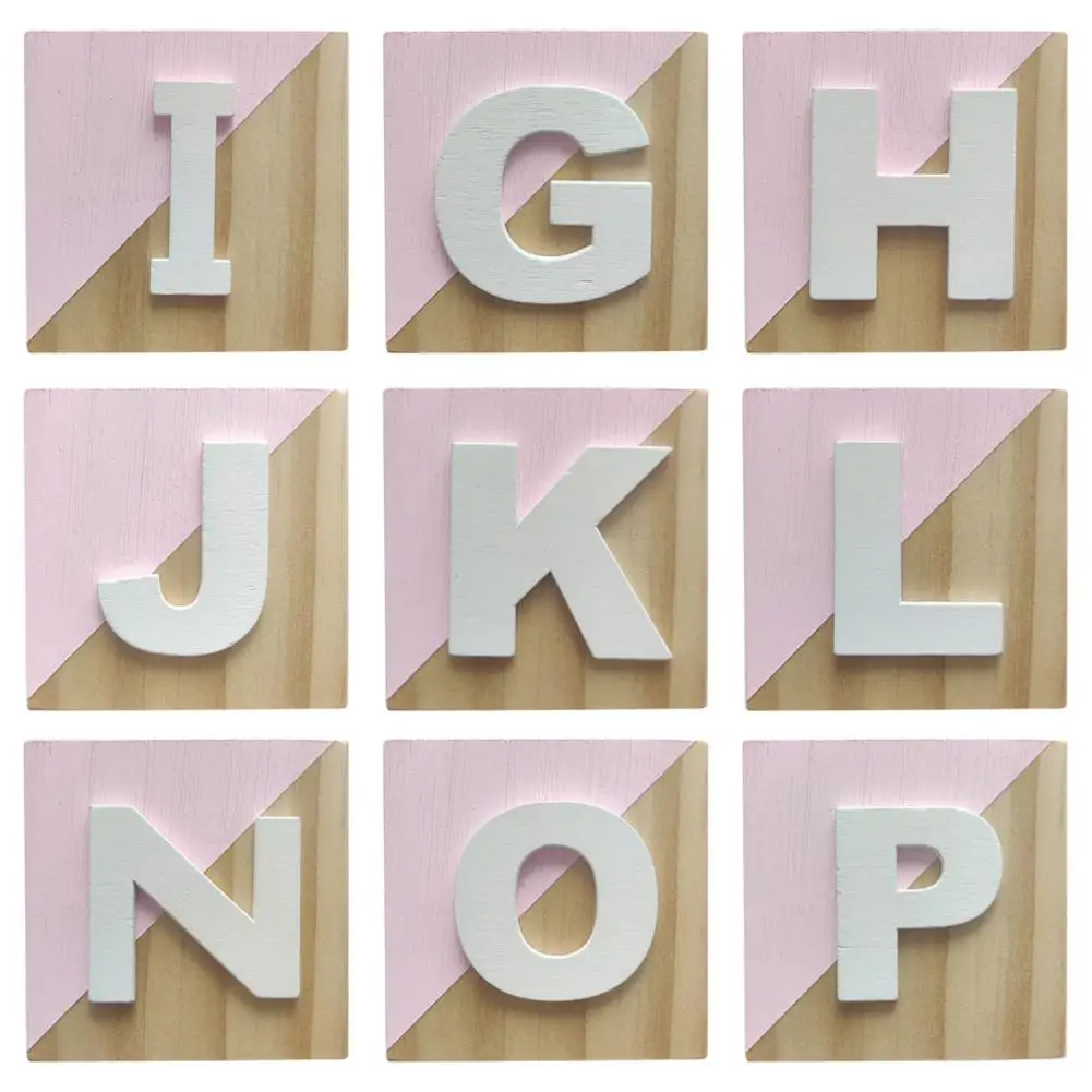 DIY долгий срок службы образовательный блок с 26 буквами для детского сада |