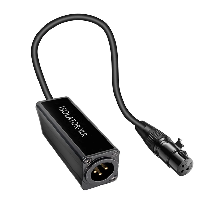 

Audio Cable Isolator XLR Eliminates Noise Ground Loop Audio Isolator Anti-Interference Current Sound