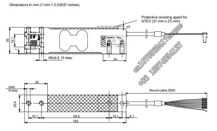Весовая грузоподъемность 75 кг одноточечная SP4MC3MR/75