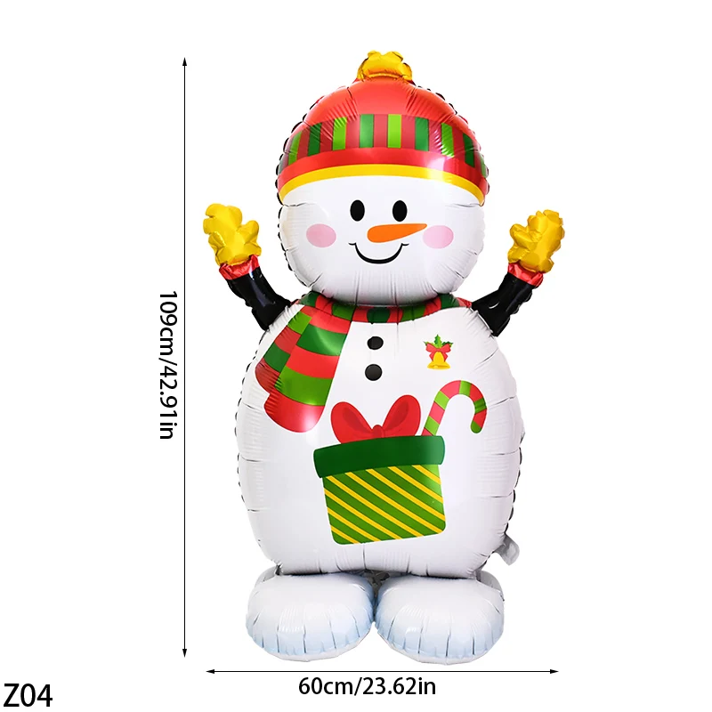 

Стоячий воздушный шар Санта Клаус и Снеговик WNYZQ