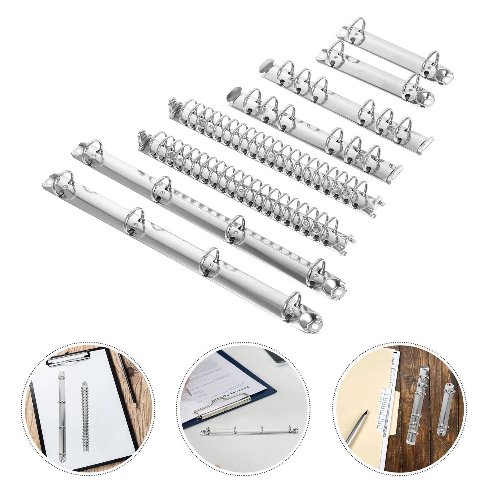 

Metal Adhesive Wallet Notebook Segmented Binder Scrapbook Spines Comb Loose Leaf DIY Accessories Folder Journal Binding Combs