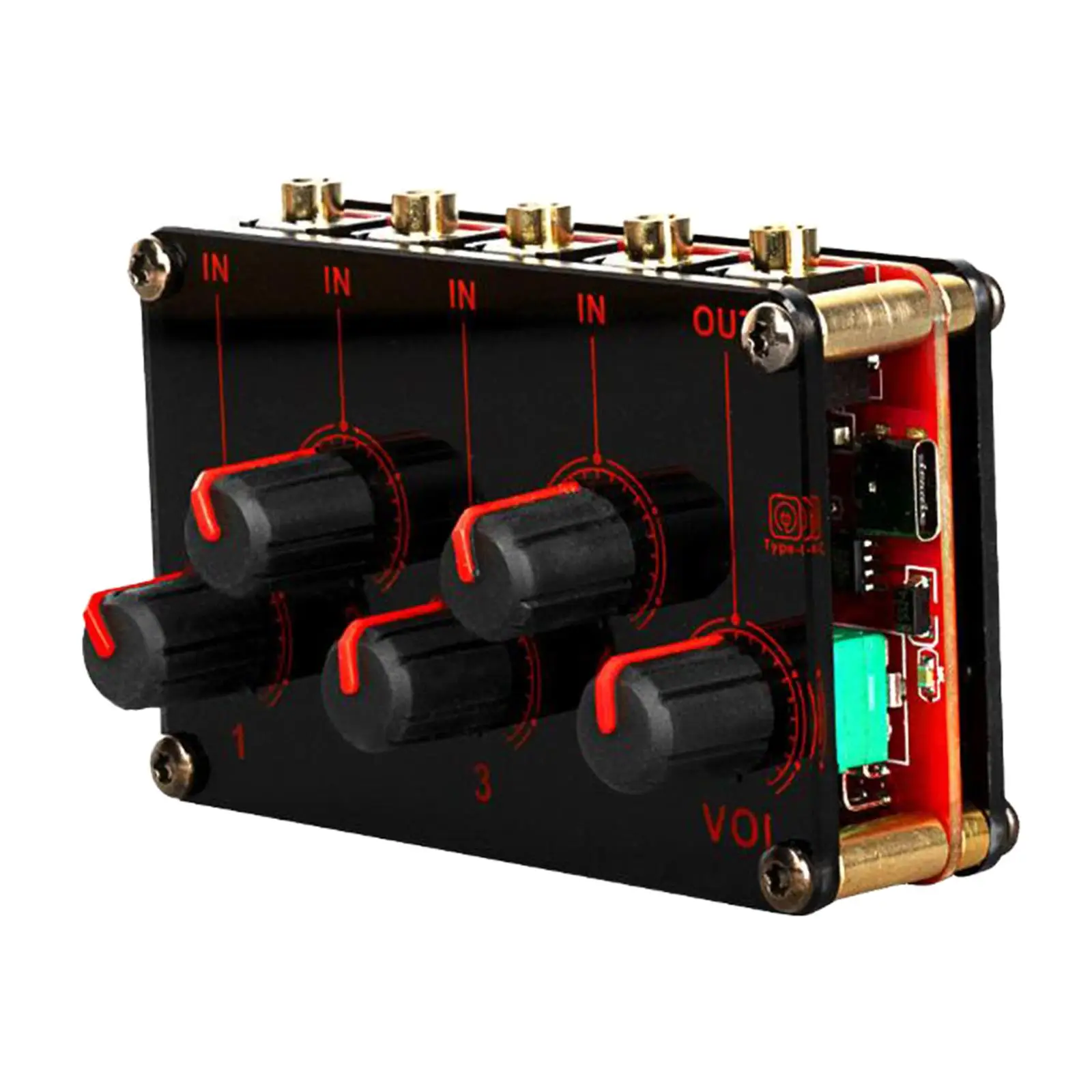 Маленький микшер 4-канальный аудиомикшер для записи мобильного телефона в