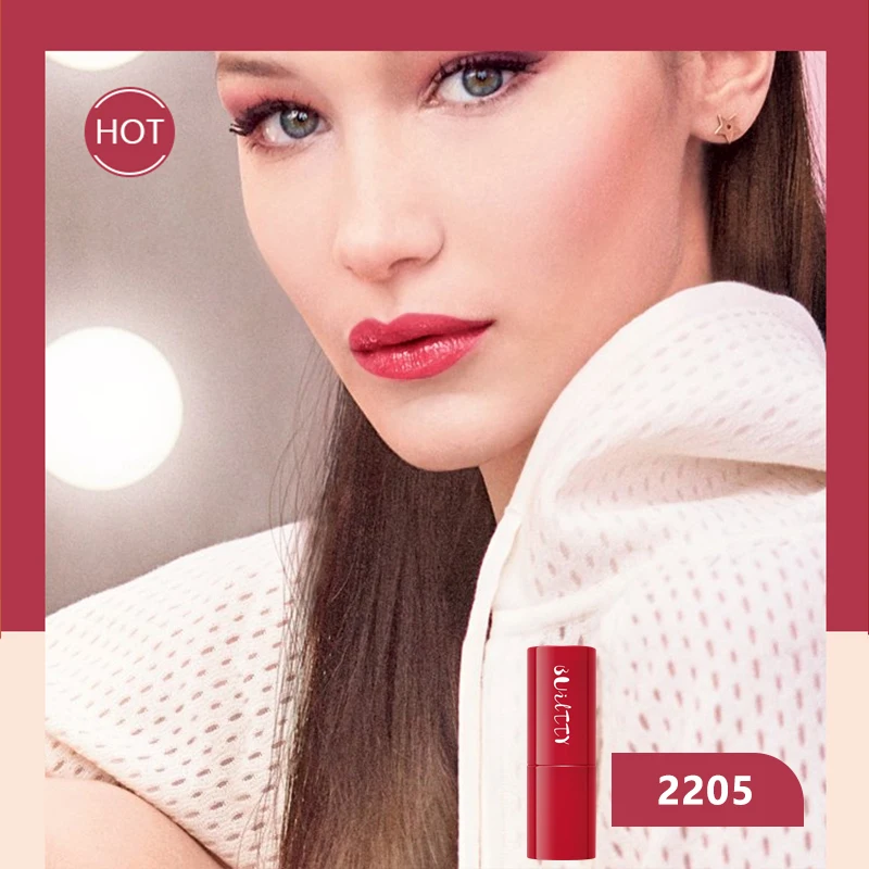 Мини-помада New Korean Makeup красный цвет 24 часа водостойкая матовая длительная стойкость нюдового розового оттенка Милый матовый красота.