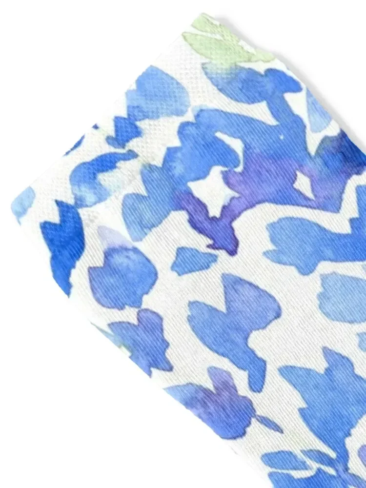Акварельные носки Texas Bluebells аниме профессиональные беговые японские модные до