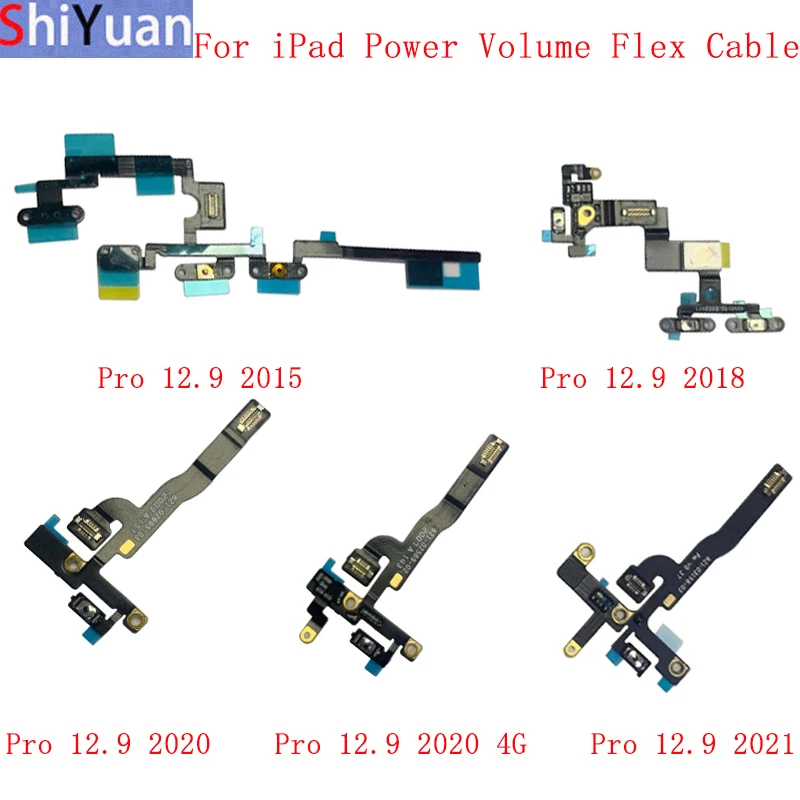 

Power On Off Button Volume Switch Control Flex Cable For iPad Pro 12.9 11 2015 2018 2020 2021 Power Volume Flex Ribbon