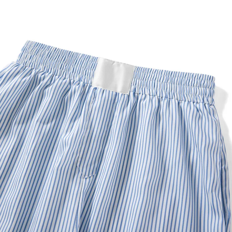 WPNAKS женские Модные свободные шорты в полоску с высокой эластичной талией