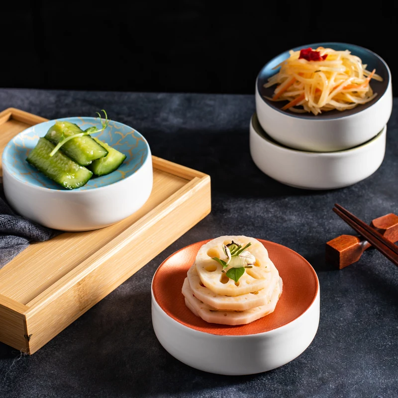 

Japanese-style Thickened Ceramic Plate Gilded Dessert Fruit Plate Cooking Dishes Shop Restaurant Tableware Kitchen Utensils New
