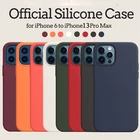 Чехол для iPhone 13, 12, 11 Pro mini, XS Max, X, XR, 7, 8 plus, SE2020, чехол с полным покрытием, силиконовый Официальный Оригинальный чехол для iphone 13 pro max
