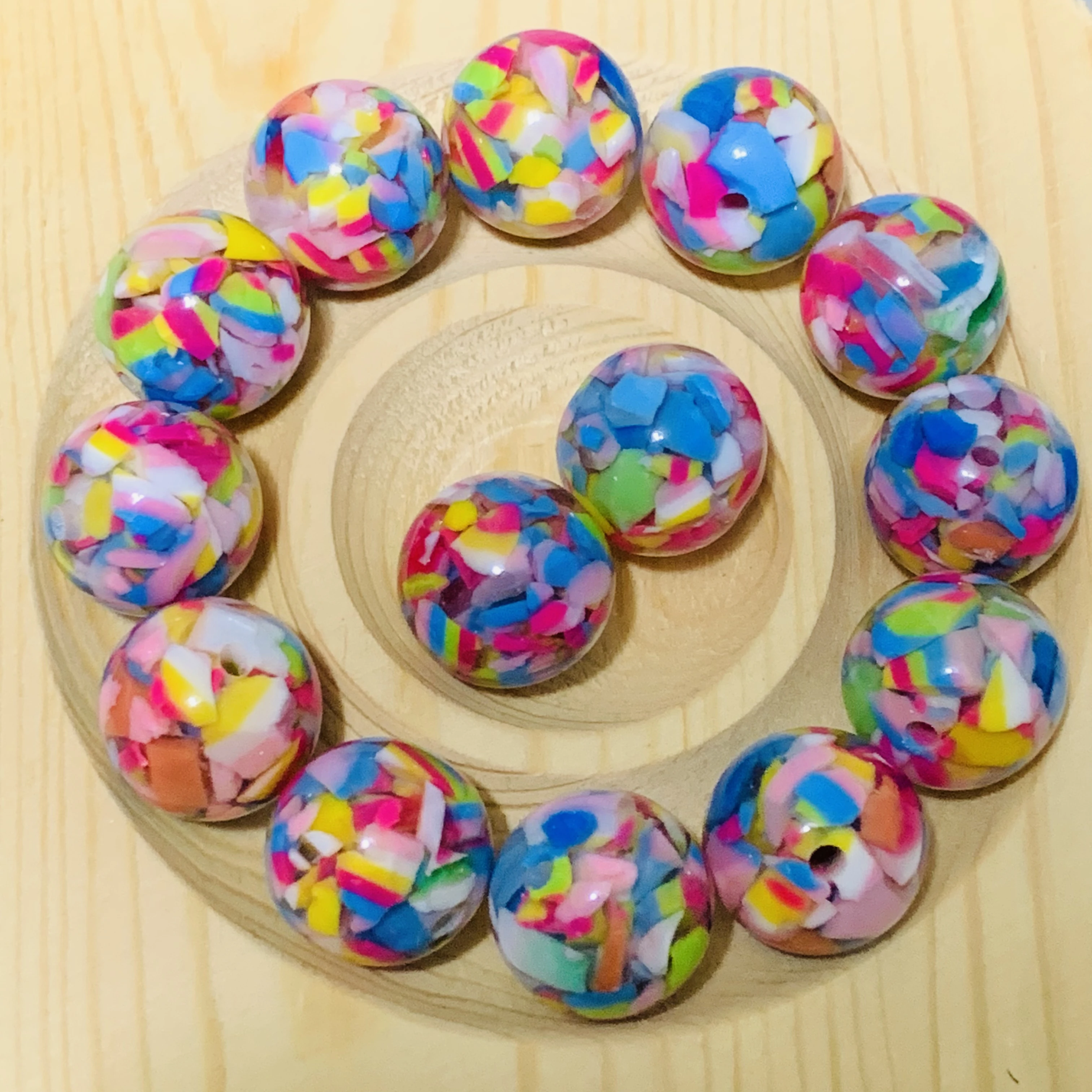 Бусины Jello из смолы диаметром 16 мм круглые бусины в виде таблетки для украшения