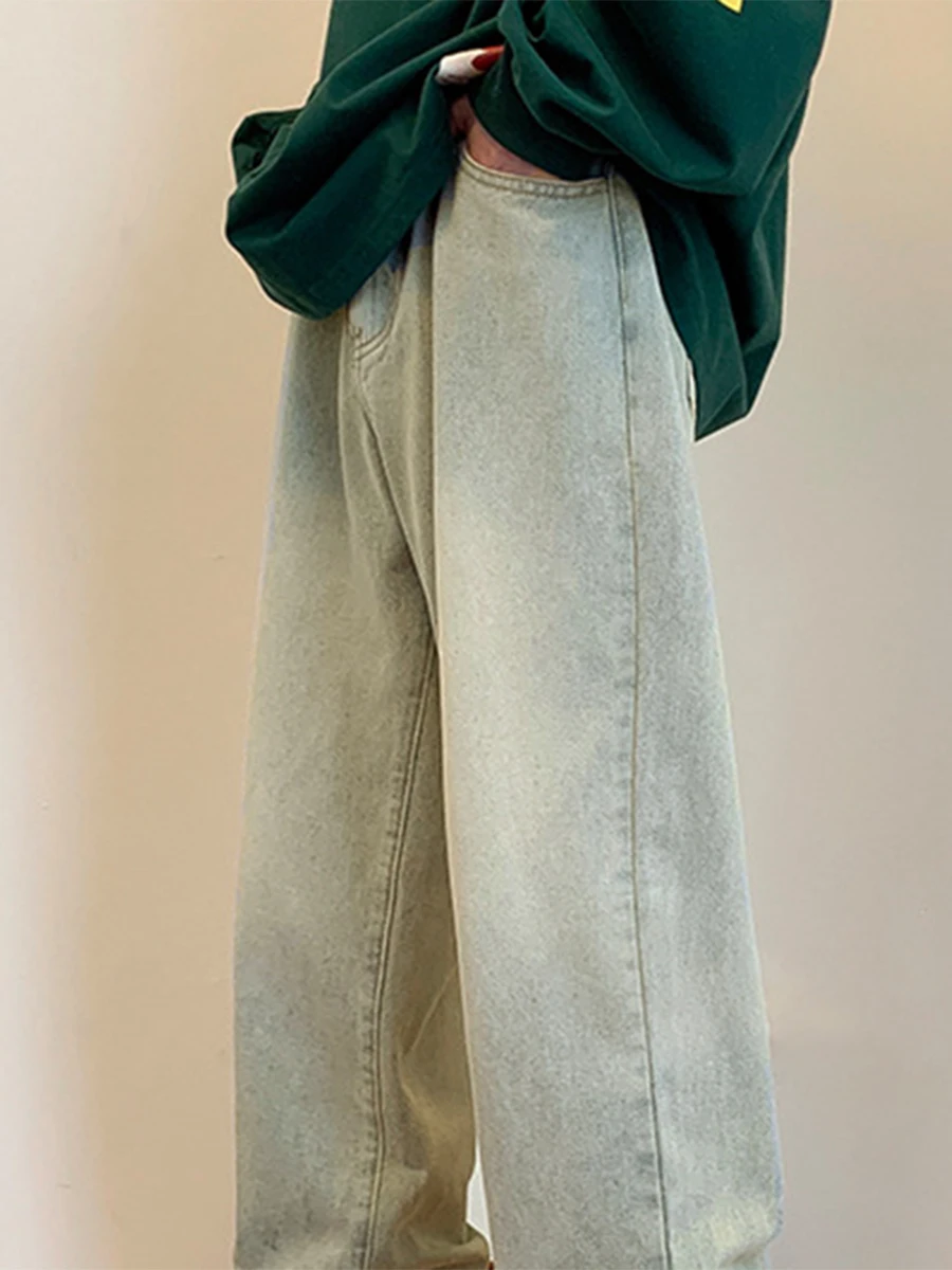 Four Seasons Men Clothing European and American Hip-hop Casual Loose Straight Wide-leg Trousers Fashion Streetwear Ins Hot Sale