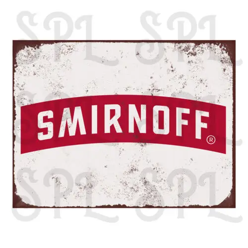 Металлическая жестяная вывеска в стиле ретро Smirnoff/булочка для домашнего декора