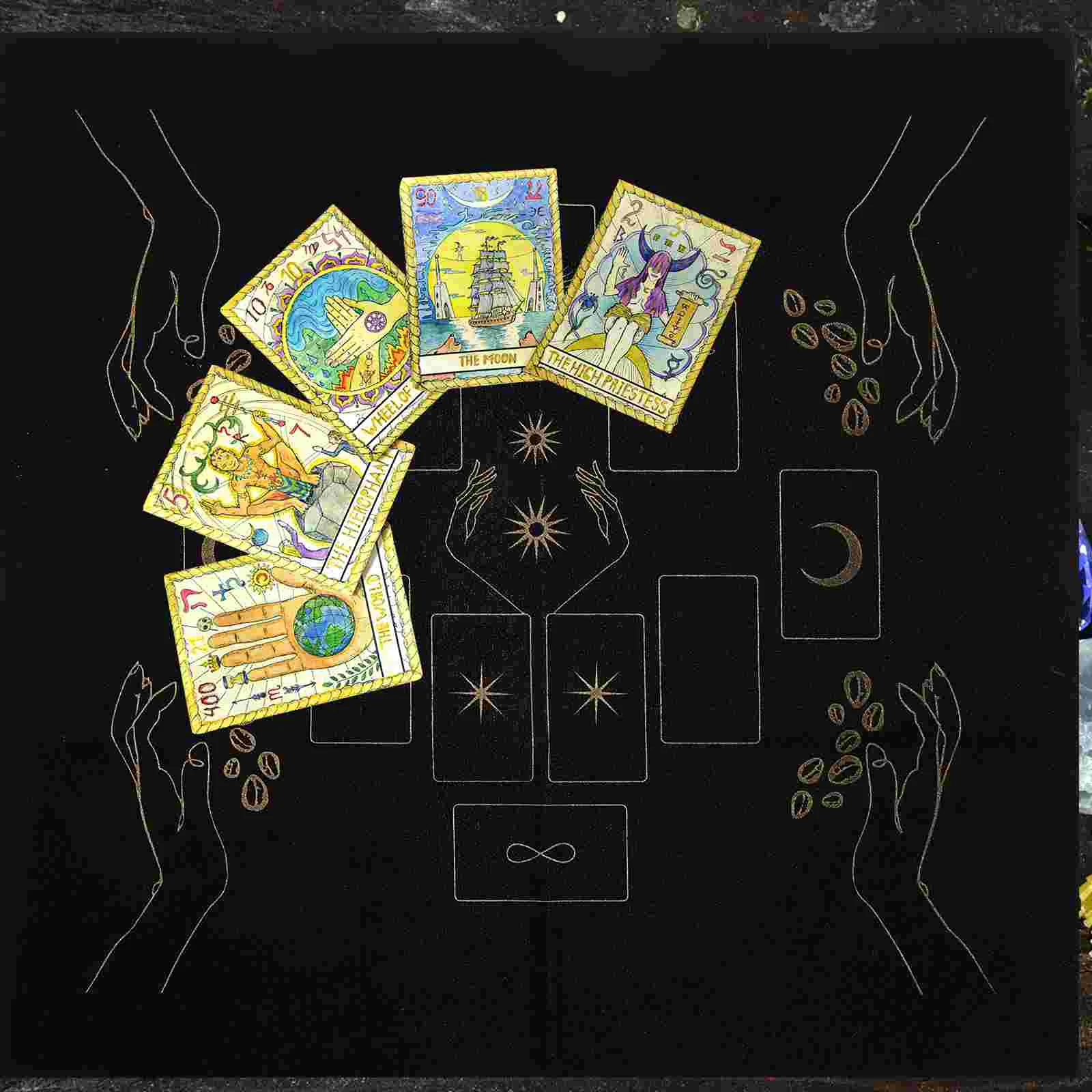 

Tarot Clothtablecloths Tablecloth Divination Decorative Size Chartreading Altar Props Mat Supplies