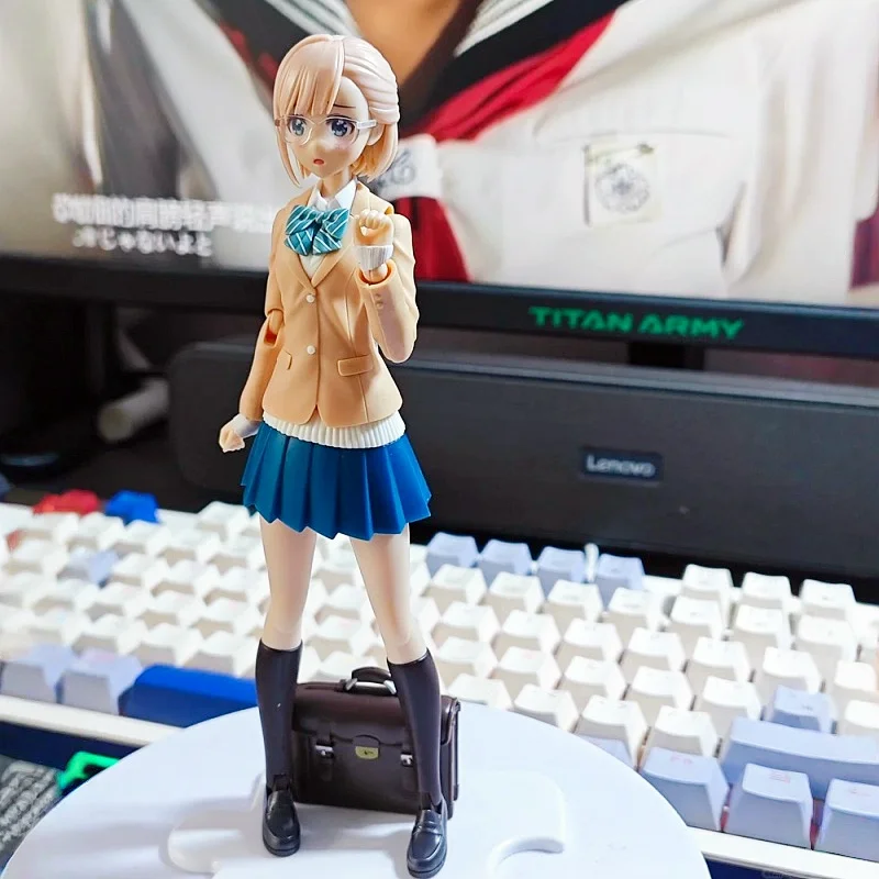 Фото Коллекционная модель-конструктор Kotobukiya: Подвижная фигурка Суисай Шоджо Тэйен Хатори Рико в зимней школьной форме (Reifuku) №1
