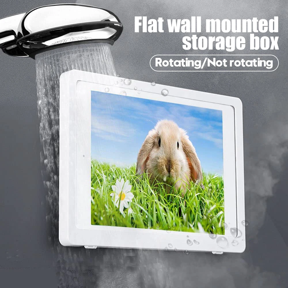 

Shower Tablet Phone Holder Wall Mounted Waterproof Screen Sealed Tablet Case Anti-fog Touch Screen Shower Phone Case