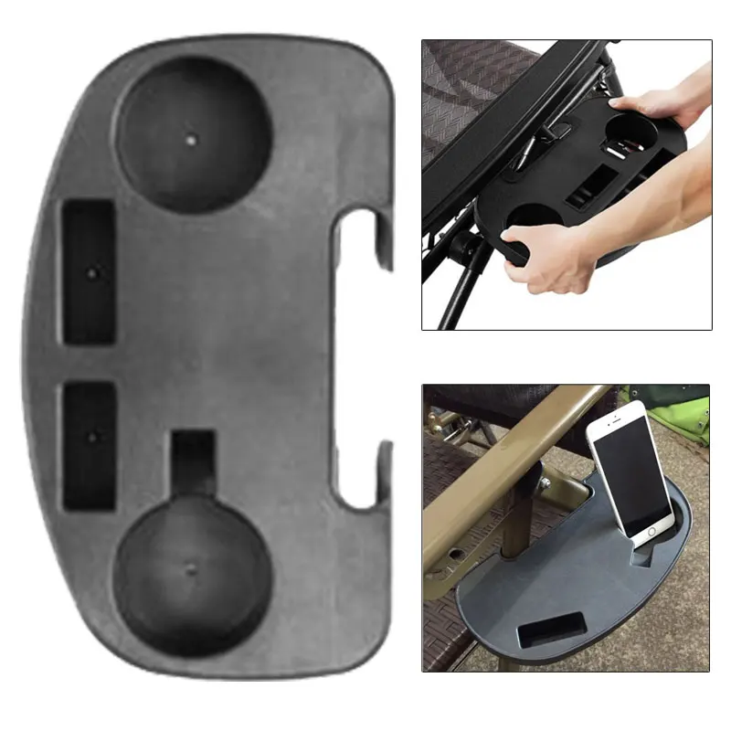 

Folding Chair Tray Beach Chair Cup Holder Portable Breakfast Tray For outdoor camping Recliner Tray Chair Side Tray Drink Holder
