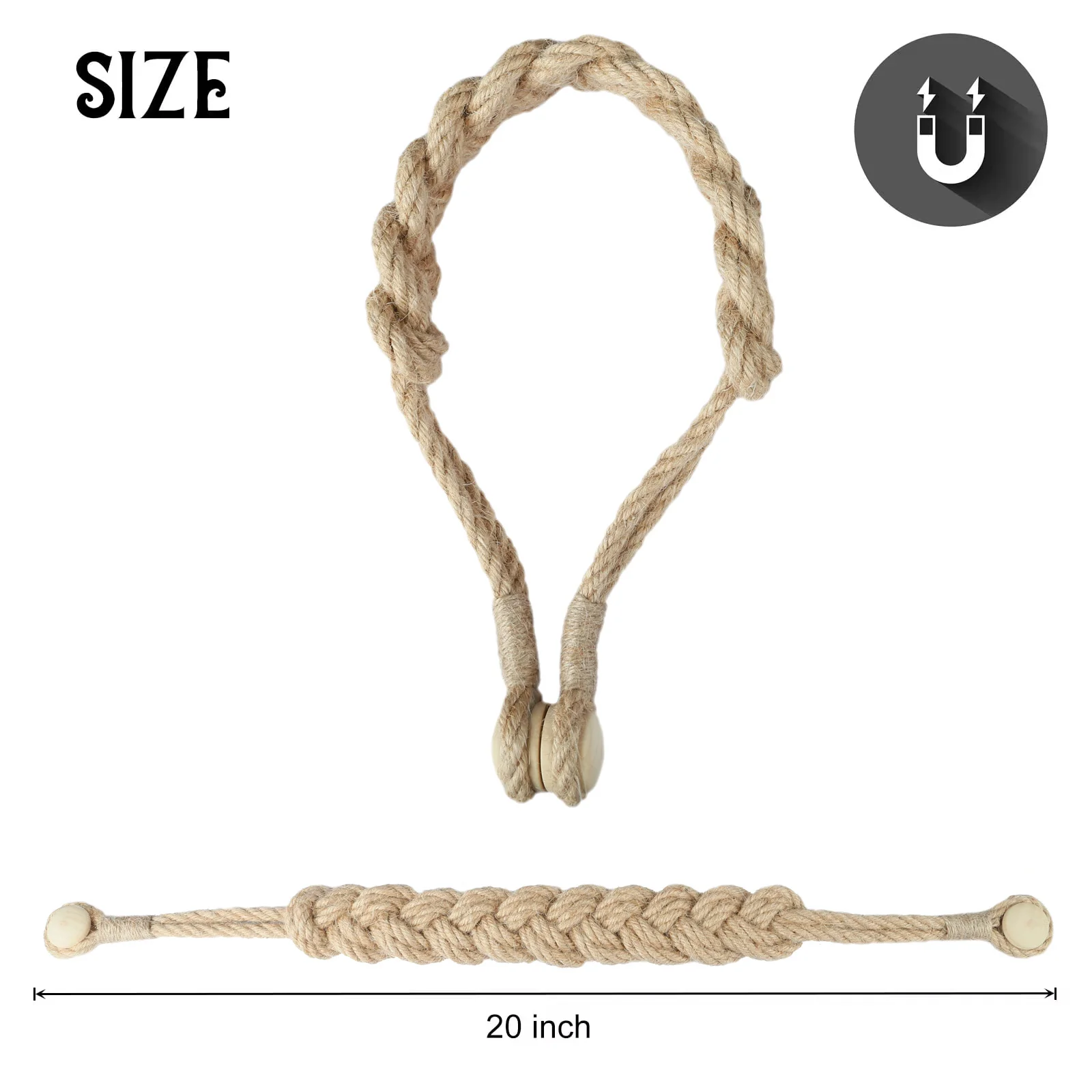 Магнитная завязка для штор FENGHUANGWU 50 см