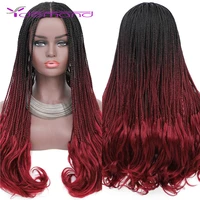 y demand 28 inch long jumbao for braids 400g wig body wave hairs african synthetic braided wigs for women hair braids extensions
