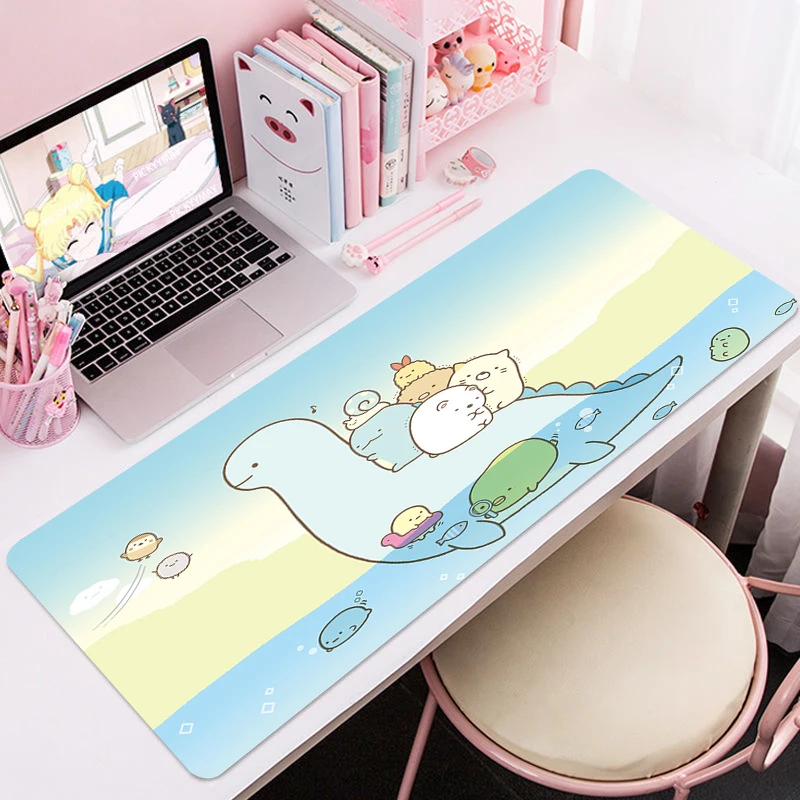 

Kawaii Rilakkuma Gaming Mouse Pad Gamer Mouse Mat Large Mousepad XXL PC Mat Mouse Carpet Computer Keyboard Pad Table Mouse Pads