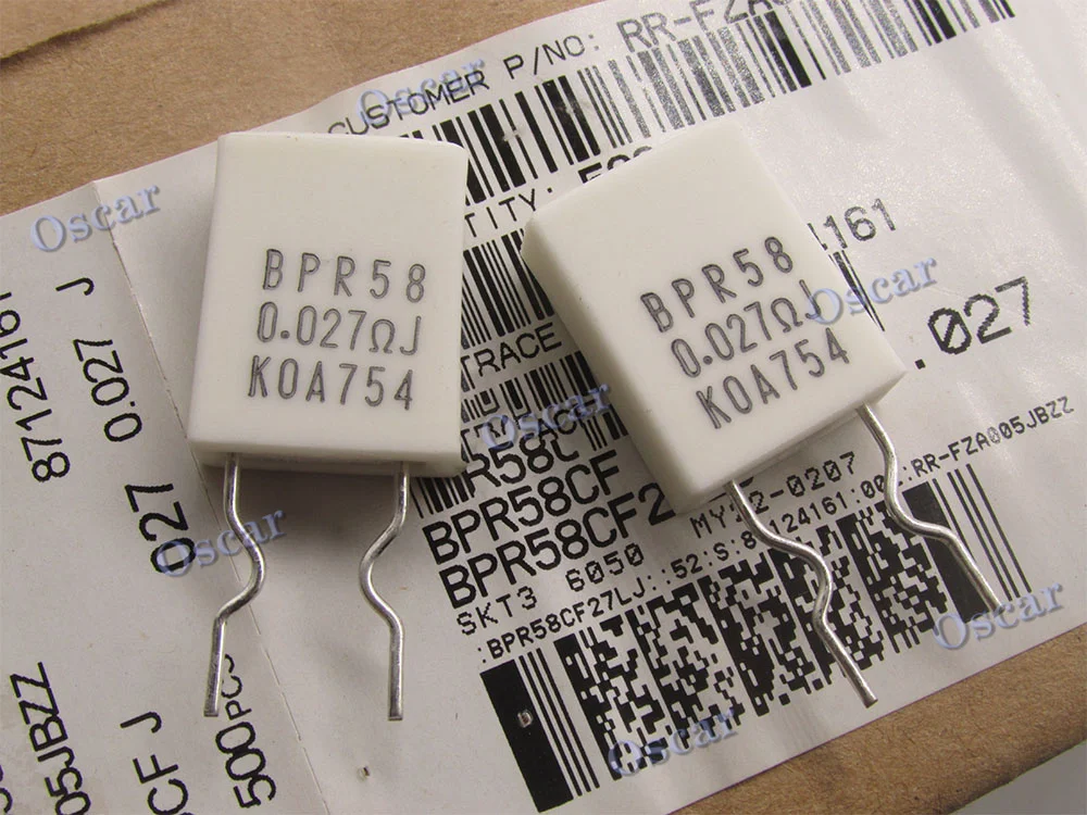 

10pcs/lot New BPR58CF27LJ BPR58 0.027R koa 5% 27mR 5W